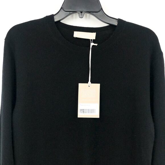 Everlane Womens The Classic Crew Sweater Small Black Cashmere Long Sleeve NWT - Picture 6 of 11